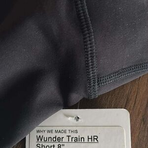 Lululemon Athletica Wunder Train HR Short 8" Size 4 Black NWT